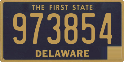 DE license plate 973854