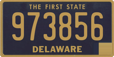 DE license plate 973856