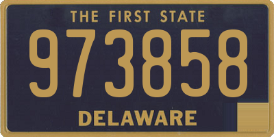 DE license plate 973858