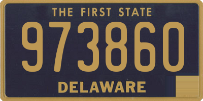 DE license plate 973860