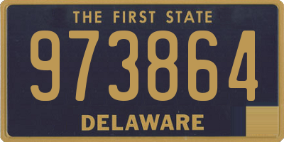 DE license plate 973864