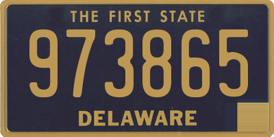 DE license plate 973865