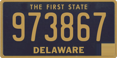 DE license plate 973867