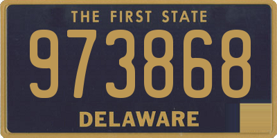 DE license plate 973868