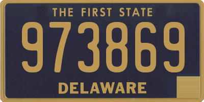 DE license plate 973869