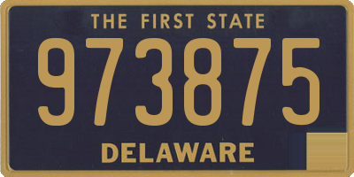DE license plate 973875