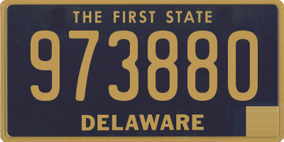 DE license plate 973880