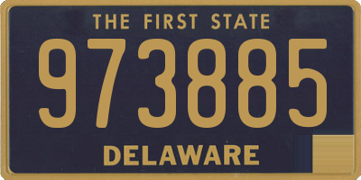 DE license plate 973885