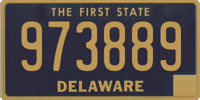 DE license plate 973889