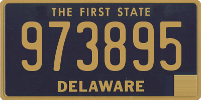 DE license plate 973895