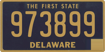 DE license plate 973899