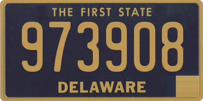 DE license plate 973908