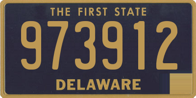DE license plate 973912