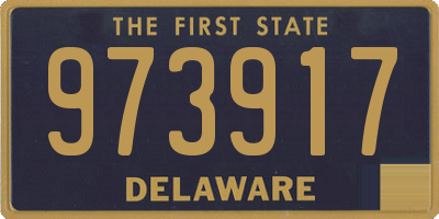 DE license plate 973917