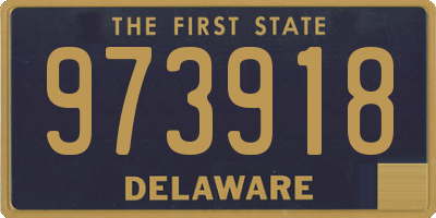 DE license plate 973918