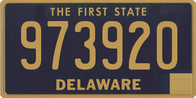 DE license plate 973920
