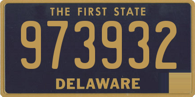 DE license plate 973932