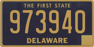 DE license plate 973940