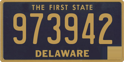DE license plate 973942
