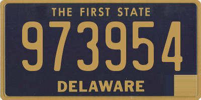 DE license plate 973954