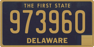 DE license plate 973960
