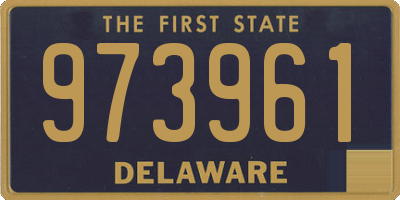 DE license plate 973961