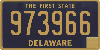 DE license plate 973966
