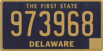 DE license plate 973968