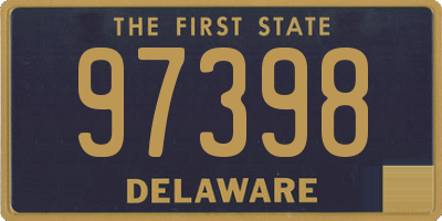 DE license plate 97398
