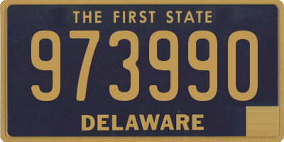DE license plate 973990
