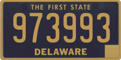 DE license plate 973993