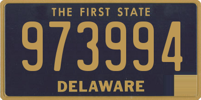 DE license plate 973994