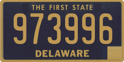 DE license plate 973996