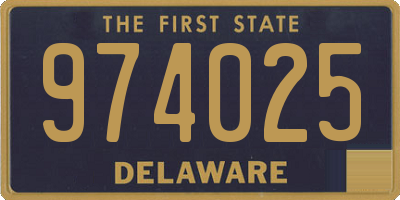DE license plate 974025