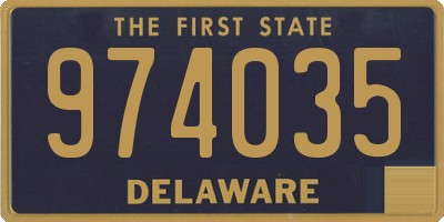 DE license plate 974035