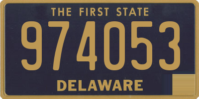 DE license plate 974053