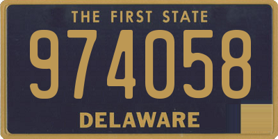 DE license plate 974058