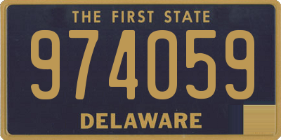 DE license plate 974059