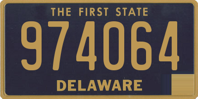 DE license plate 974064