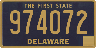 DE license plate 974072