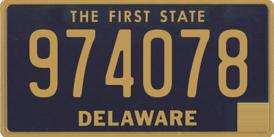 DE license plate 974078
