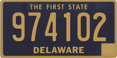 DE license plate 974102