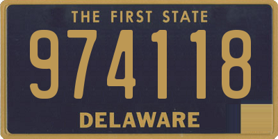 DE license plate 974118