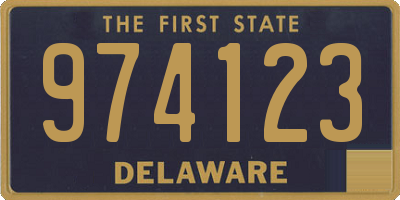 DE license plate 974123
