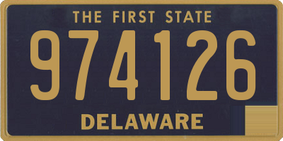 DE license plate 974126