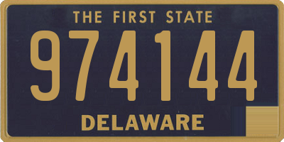 DE license plate 974144