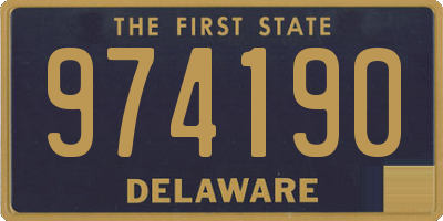 DE license plate 974190