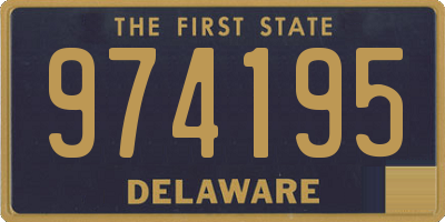 DE license plate 974195