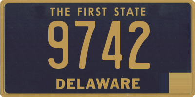 DE license plate 9742