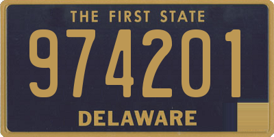 DE license plate 974201